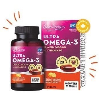 Sea-licious - ultra omega-3 epa dha 1400mg + vit d3 : lemonade - 60 sgels Fashion