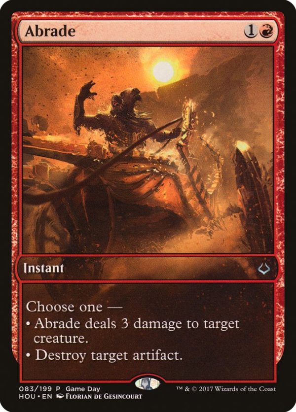 Abrade (Game Day) [Hour of Devastation Promos] on Sale